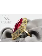 Rubin Aur galben 14K Inel Vintage bijuterii vrc005y